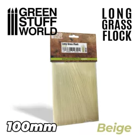   Green Stuff World Long Grass Flock 100mm BEIGE – bézs hosszú terepfű diorámákhoz