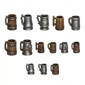 Green Stuff World Beer Mugs - Tavern 1:48-1:35