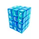 Green Stuff World 36x D6 12mm Dice - Clear Blue/Turquoise Dobókocka készlet Átlátszó Kék / Türkiz