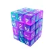 Green Stuff World 36x D6 12mm Dice - Clear Turquoise/Purple Dobókocka készlet Átlátszó Türkiz / Lila
