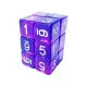 Green Stuff World 12x D6 16mm Dice - Clear Blue/Purple Dobókocka készlet Átlátszó Kék / Lila