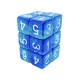 Green Stuff World 12x D6 16mm Dice - Clear Blue/Turquoise Dobókocka készlet Átlátszó Kék / Türkiz