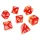 Green Stuff World 7x Mix 16mm Dice - Clear Red/Yellow Dobókocka készlet Átlátszó Piros / Sárga