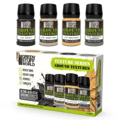   Green Stuff World Ground Textures Set 30ml – homok, aszfalt és beton textúra szett