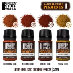   Green Stuff World Natural Earth Pigments Set 30ml – No. 1 – természetes földpigment készlet, 4×30 ml