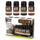 Green Stuff World Natural Earth Pigments Set 30ml – No. 2 – barna földpigment készlet, 4×30 ml