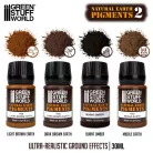 Green Stuff World Natural Earth Pigments Set 30ml – No. 2 – barna földpigment készlet, 4×30 ml