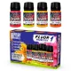 Green Stuff World Fluor Pigments Set 30ml No.1 – 4 db fluoreszkáló pigment makettekhez és diorámákhoz
