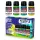 Green Stuff World Fluor Pigments Set 30ml No.3 – 4 db fluoreszkáló pigment makettekhez és diorámákhoz