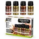 Green Stuff World Metallic Pigments Set 30ml – tiszta fém pigment készlet, 4×30 ml
