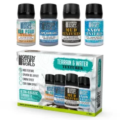   Green Stuff World Aquatic textures set 30ml– vízparti, sáros és havas terep textúra szett