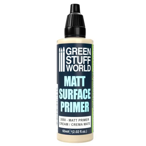 Green Stuff World Matt Cream Primer 60ml – krém színű matt akril alapozó makettekhez