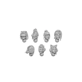 Green Stuff World Female Heads 1:48 CYBERPUNK