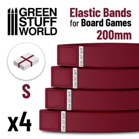  Green Stuff World Elastic Bands for Board Games 200mm - Pack x4 bordó társasjátékdoboz-rögzítő gumipánt