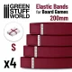 Green Stuff World Elastic Bands for Board Games 200mm - Pack x4 bordó társasjátékdoboz-rögzítő gumipánt