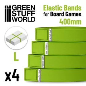   Green Stuff World Elastic Bands for Board Games 400mm - Pack x4 Dobozrögzítő Gumiszalag