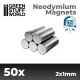 Green Stuff World Neodymium Magnets 2×1mm N35 – 50 db mágnes makettekhez és figurákhoz