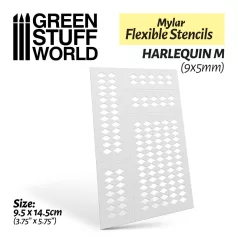 Gree Stuff World Flexible Stencils - HARLEQUIN M (9x5mm)