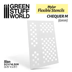 Gree Stuff World Flexible Stencils - CHEQUER M (6mm)