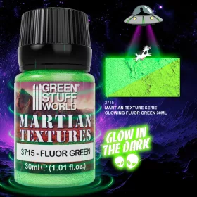   Green Stuff World Textured Paint - Martian - Fluor Green 30ml – fluoreszkáló zöld marsi textúrapaszta