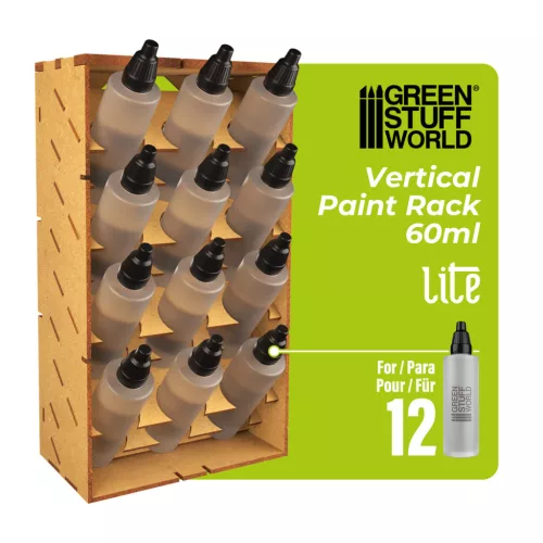 Green Stuff World Vertical Paint Organizer 60ml – LITE – MDF függőleges festéktartó 60 ml-es flakonokhoz