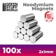 Green Stuff World Neodymium Magnets 2×1mm N52 – 100 db erős mágnes makettekhez és figurákhoz