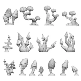 Green Stuff World Fantasy Mushrooms 1:48-1:35