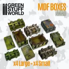 Green Stuff World Rectangular wooden MDF boxes 1:48-1:35