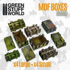 Green Stuff World Rectangular wooden MDF boxes 1:48-1:35