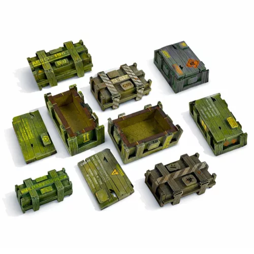 Green Stuff World Rectangular wooden MDF boxes 1:48-1:35