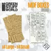 Green Stuff World Rectangular wooden MDF boxes 1:48-1:35