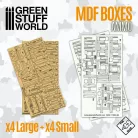 Green Stuff World Rectangular wooden MDF boxes 1:48-1:35