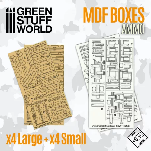 Green Stuff World Rectangular wooden MDF boxes 1:48-1:35