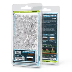 Green Stuff World Shrubs TUFTS - 6mm FROSTED SNOW - BURNT