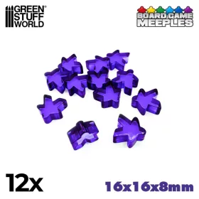   Green Stuff World Meeples 16x16x8mm - Purple Lila akril figurajelölők