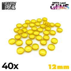 Green Stuff World Plastic Gems 12mm - Yellow