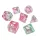 Green Stuff World 7x Mix 16mm Dice - Clear Pink Dobókocka készlet Átlátszó Rózsaszín