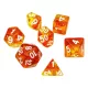 Green Stuff World 7x Mix 16mm Dice - Orange - Yellow Dobókocka készlet Narancssárga / Sárga