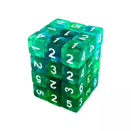 Green Stuff World 36x D6 12mm Dice - Green-Turquoise