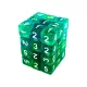 Green Stuff World 36x D6 12mm Dice - Green-Turquoise Dobókocka készlet – Zöld / Türkiz
