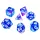Green Stuff World 7x Mix 16mm Dice - Light Blue - Purple Dobókocka készlet 16 mm – Világoskék / Lila