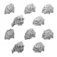 Green Stuff World DakkaDakka - Nocturnal - Night Lords Shoulder Pads 1:48 Set 01