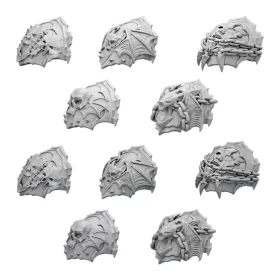   Green Stuff World DakkaDakka - Nocturnal - Night Lords Shoulder Pads 1:48 Set 02