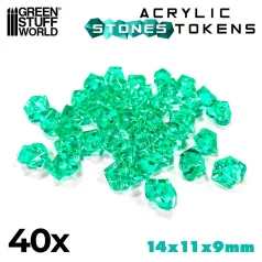 Green Stuff World Tokens - Turquoise Stones
