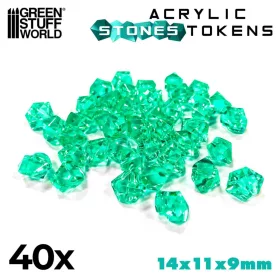   Green Stuff World Tokens - Turquoise Stones Kristály Jelölő