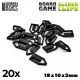 Green Stuff World Slider Clips - Black fekete csúszó jelölőcsipeszek társasjátékokhoz