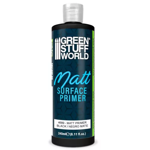 Green Stuff World Matt Black Primer 240ml – fekete matt akril alapozó makettekhez
