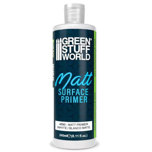 Green Stuff World Matt White Primer 240ml – fehér matt akril alapozó makettekhez