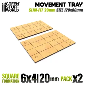   Green Stuff World MDF Movement Trays - Slimfit Square 120x80mm
