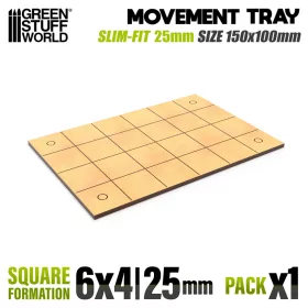   Green Stuff World MDF Movement Trays - Slimfit Square 150x100mm